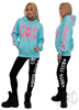 eXc E A F Pink Hoodie, Surf Ocean