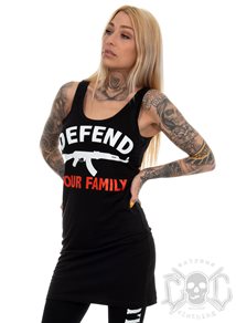 Rebel For Life Defend Your Family Long Stretch Tank