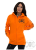 eXc E A F Boyfriend Zip Hoodie Orange N Black