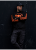 eXc E A F Unisex Sweatshirt, Black N Orange