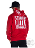 eXc S O Braaap  Men Zip Hoodie Red N White