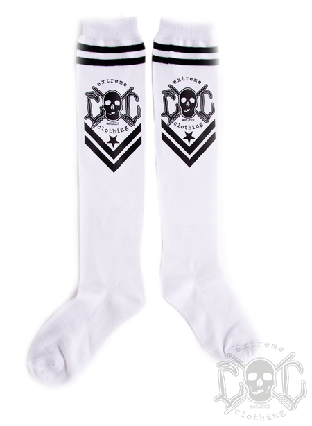 eXc New Logo Socks, White