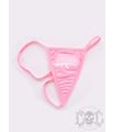 Rebel For Life We Dont Name Drop Thong, Pink/White