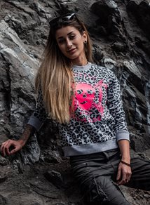eXc Pink Skull Leopard Sweatshirt