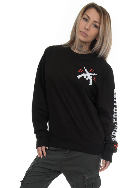 Rebel For Life Winged Unisex Sweatshirt, Black