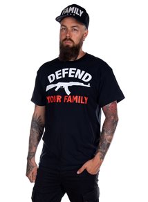 Rebel For Life Defend Your Family Men Tee, Black
