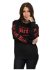 Dirty Unisex Sweatshirt, Black N red