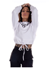 Dirty Chill Cropped Hoodie, White