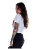 Dirty Dirty Cropped Top, White N Red