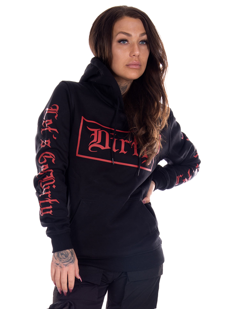 Dirty Dirty Unisex Hoodie, Black N Red