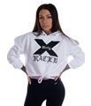 Dirty X-rated Cropped Hoodie, White