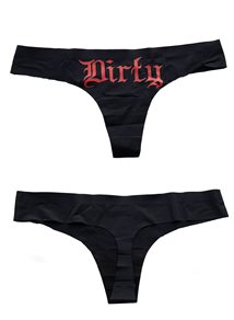 Dirty Dirty Seamless String, Black