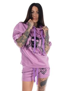 eXc Striped Shorts and hoodie set, Purple