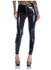 Mix From Italy Black Zipped Latex Pants