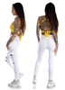 Mix From Italy Biker pants, White