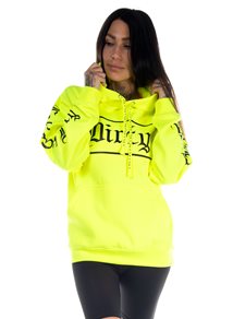 Dirty Unisex Hoodie, Neon Yellow