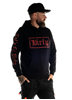Dirty Unisex Hoodie, Black N Red