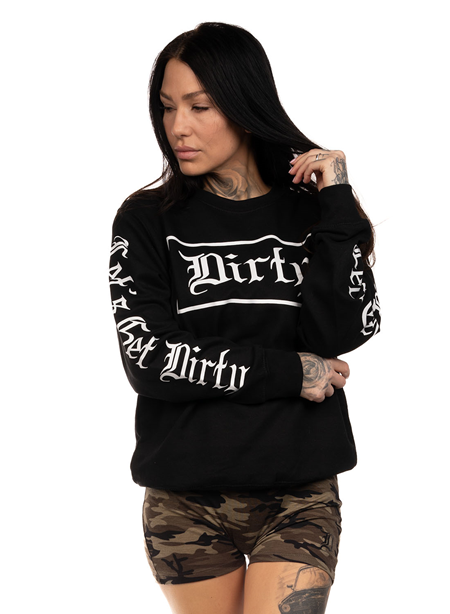 Dirty B F Sweatshirt, Black N White