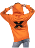 Dirty B F X-Rated Zip Hoodie, Orange N Black