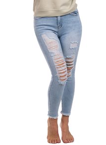 Mix From Italy Ripped Light Blue Skinny Jeans