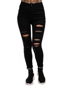 Mix From Italy Ripped Black Skinny Jeans