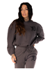 Dirty Bad 1 Oversized Cropped Hoodie, Gray