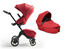 Stokke Xplory X duovagn, ruby red + tillbehörspaket