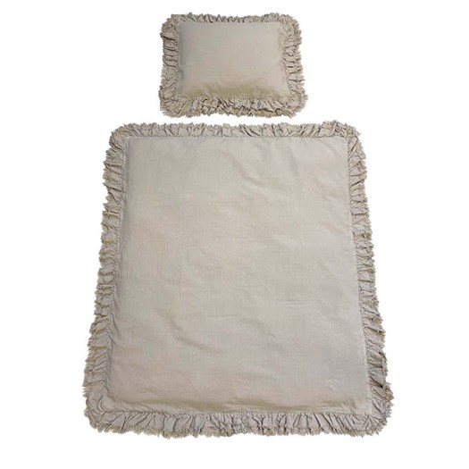 Mini Dreams påslakanset spjälsäng, vintage volang khaki