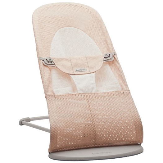 Babybjörn Balance Soft mesh, pärlemorosa/vit/grå ram