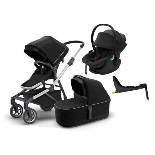 Thule Sleek duovagn + Maple babyskydd + Alfi isofixbas