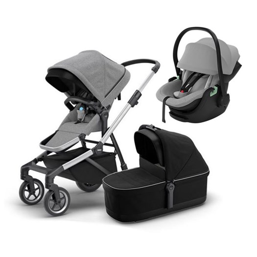 Thule Sleek duovagn + Maple babyskydd + adapter