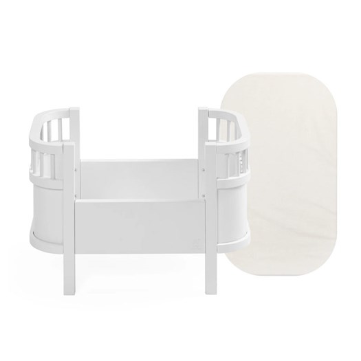 Sebra docksäng inkl madrass, vit