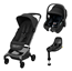 Maxi-Cosi Fame Cabin sulky + Maxi-Cosi Pebble S babyskydd + bas