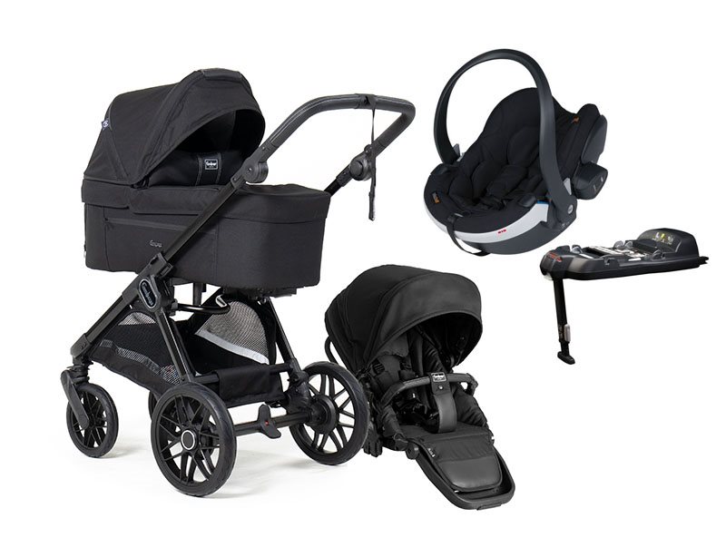 Emmaljunga Sento Pro duovagn Ergo+ 2026 + izi go modular X2 babyskydd + bas