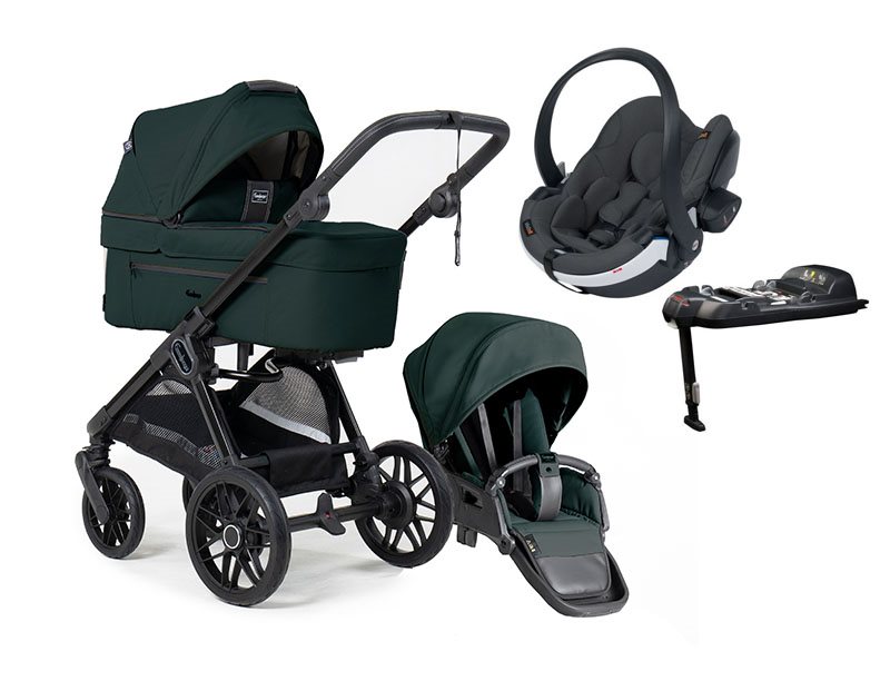 Emmaljunga Sento Pro duovagn Flat+ 2026 + izi go modular X2 babyskydd + bas