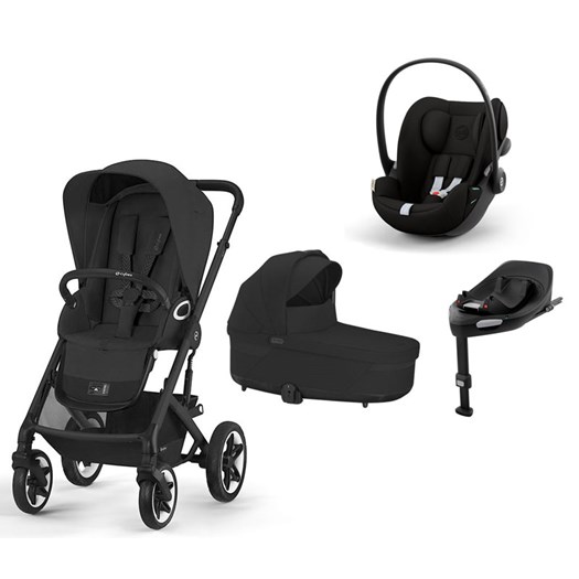Cybex Talos S Lux duovagn + Cloud G babyskydd + bas, moon black