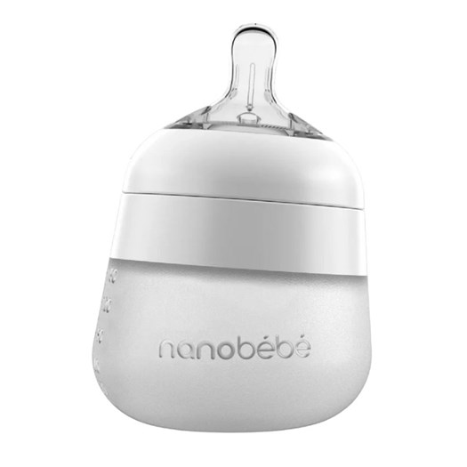 Nanobebe Flexy silikonflaska Anti-kolik 150 ml, vit