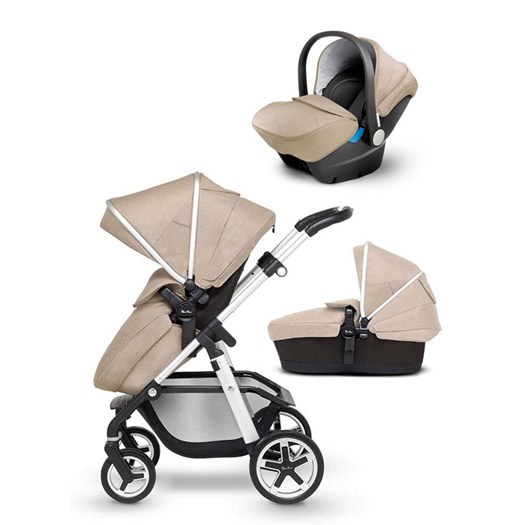 *Retur* Silver Cross Pioneer duovagnspaket, silver/linen