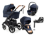 Emmaljunga Super Sonic duovagn + Britax Römer Baby-Safe Pro babyskydd + isofixbas