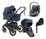Emmaljunga Super Sonic duovagn + Cybex Cloud T babyskydd + isofixbas