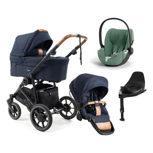 Emmaljunga Super Sonic duovagn + Cybex Cloud T babyskydd + isofixbas
