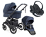 Emmaljunga Super Sonic duovagn + BeSafe iZi Go Modular X2 babyskydd