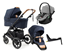 Emmaljunga Super Sonic duovagn + Thule Maple babyskydd + isofixbas