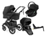 Emmaljunga Super Sonic duovagn + Thule Maple babyskydd + isofixbas