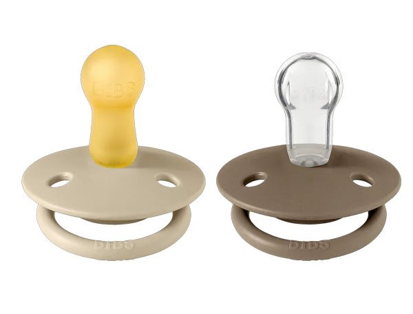 BIBS napp De Lux silikon 2-pack Onesize, vanilla/dark oak
