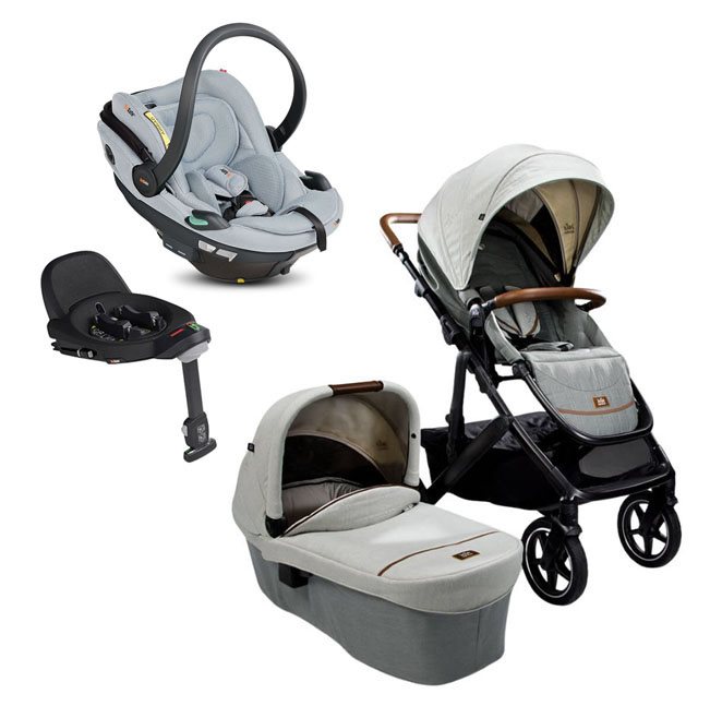 Joie Vinca duovagn + BeSafe Go Beyond 2 babyskydd + isofixbas