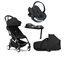 Stokke YOYO3 duovagn + BeSafe iZi Go Modular X2 babyskydd + isofixbas