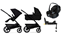 Joolz Geo3 duovagn + Joolz Maxi-Cosi Pebble 360 Pro 2 matchande babyskydd + isofixbas