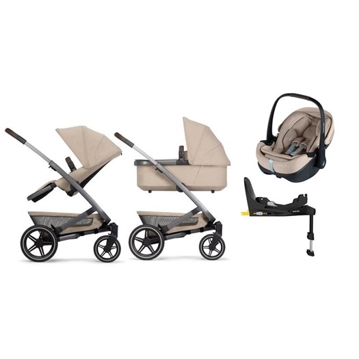 Joolz Geo3 duovagn + Joolz Maxi-Cosi Pebble 360 Pro 2 matchande babyskydd + isofixbas