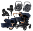 Emmaljunga Double Sento tvillingvagn 2026 + Maxi-Cosi Pebble 360 babyskydd + bas